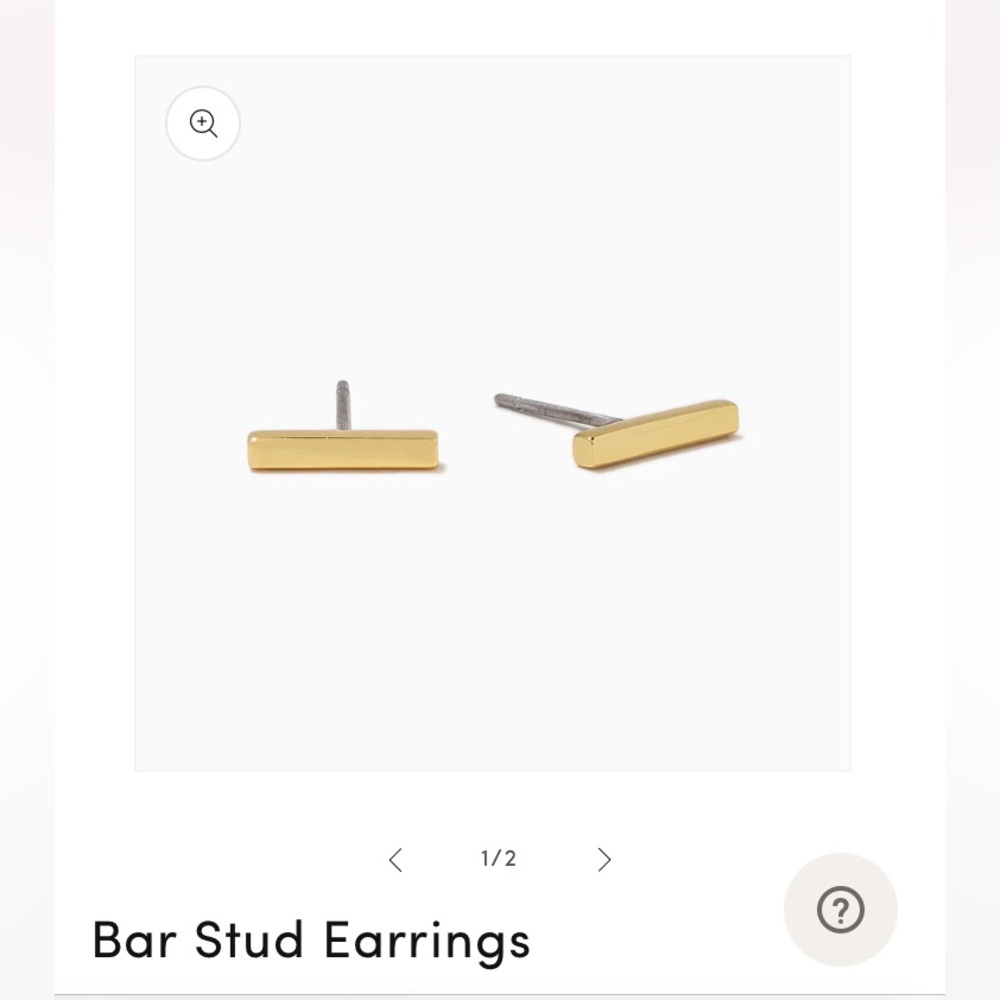 Uncommon James Bar Stud Earrings (New)